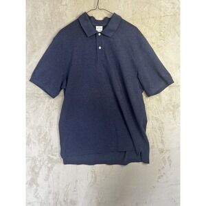 Brooks Brothers Mens L Performance Polo Shirt Navy Blue Original Fit Cotton